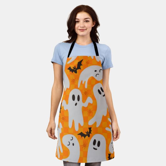 幽霊型 エプロン (着用した状態)