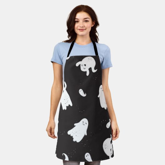 幽霊型 エプロン (着用した状態)