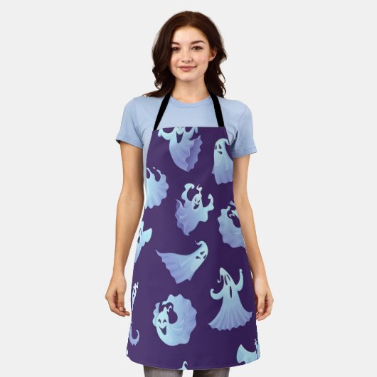 幽霊型 エプロン (着用した状態)