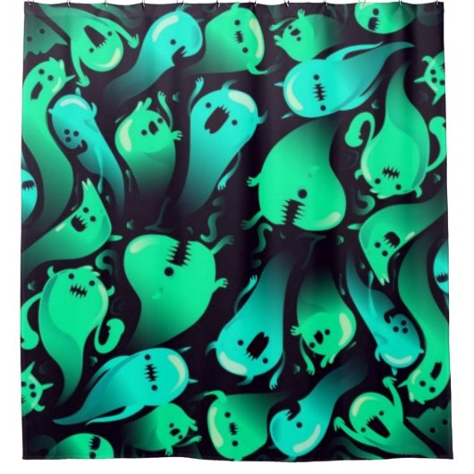 幽霊型 シャワーカーテン (正面)