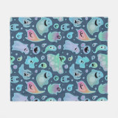 幽霊型 フリースブランケット (正面(横))