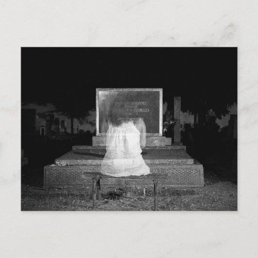 幽霊墓地ダークホラーハロウィーン ポストカード (正面)