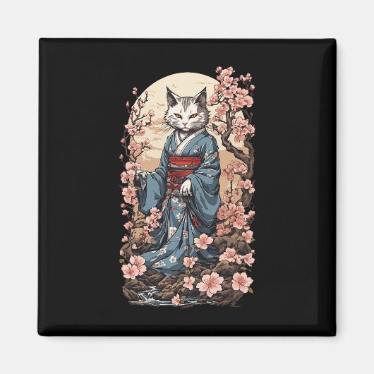 幽霊妖怪日本の伝説の猫 マグネット (正面)