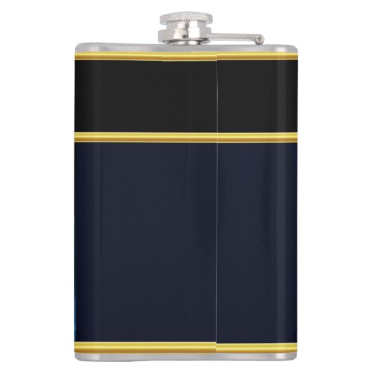 幽霊威厳のある船が夜の海で輝く フラスク (裏面)