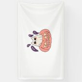 幽霊子猫をカボチャクラシックのTシャツに 横断幕 (縦)