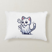 幽霊子猫ハロウィーンの衣装 アクセントクッション (裏面)