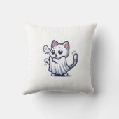 幽霊子猫ハロウィーンの衣装 クッション (裏面)