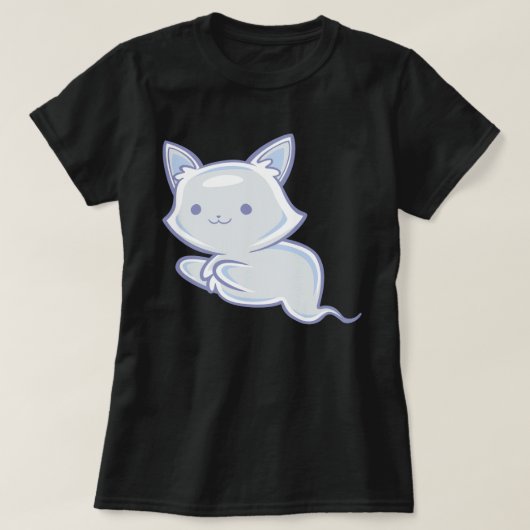 幽霊子猫Tシャツ Tシャツ (デザイン正面)