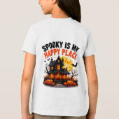 幽霊屋敷が私の居心地の良い場所 お化け屋敷 ハロウィン トライブレンドTシャツ (裏面)