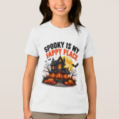 幽霊屋敷が私の居心地の良い場所 お化け屋敷 ハロウィン トライブレンドTシャツ (正面)
