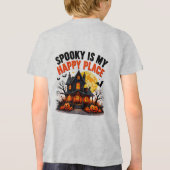 幽霊屋敷が私の居心地の良い場所 お化け屋敷 ハロウィン トライブレンドTシャツ (裏面)