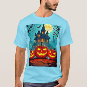 幽霊屋敷のスリル満点ナイト Tシャツ (正面)