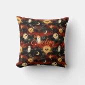 幽霊幽霊のよく出ると月とのEclipseハロウィーン クッション (正面)