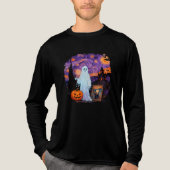 幽霊幽霊のよく出るスピリット – ハロウィンホラーナイトシーン トライブレンドTシャツ (正面)