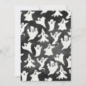 幽霊幽霊のよく出るハウスハロウィーンの衣装パーティー 招待状 (裏面)