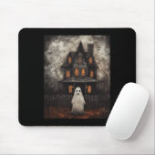 幽霊幽霊のよく出るハウスミッドナイトハロウィーン幽霊スポック マウスパッド (マウス)