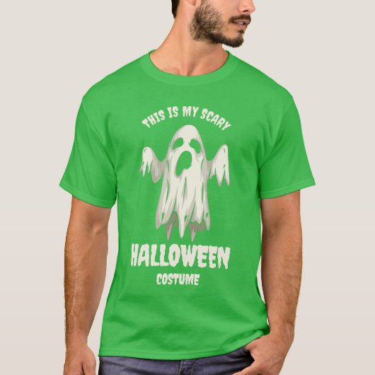 幽霊怖いハロウィーンの衣装ブーあなたをトリックまたは Tシャツ (正面)