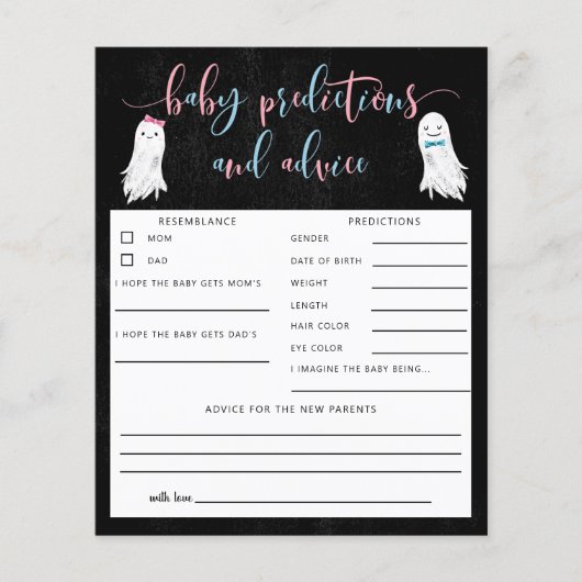 幽霊性がベビーの予測とアドバイスを明らかにする (正面)