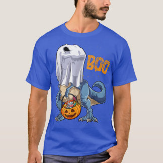 幽霊恐竜Tレブハロウィンおもしろいメンズカボチャ Tシャツ
