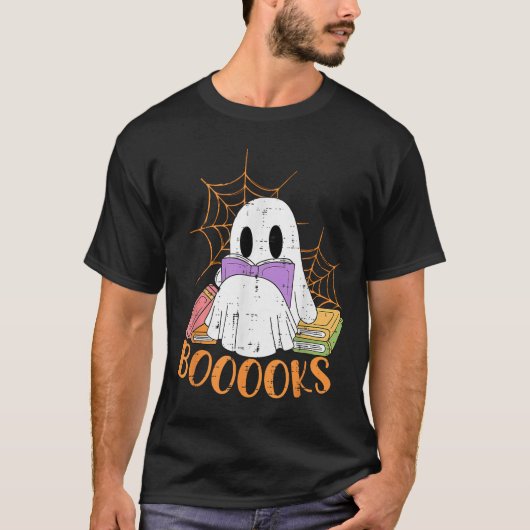 幽霊教師の本棚のハロウィンTシャツ Tシャツ (正面)
