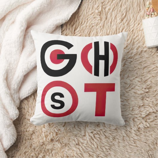 幽霊文字 クッション (ブランケット)