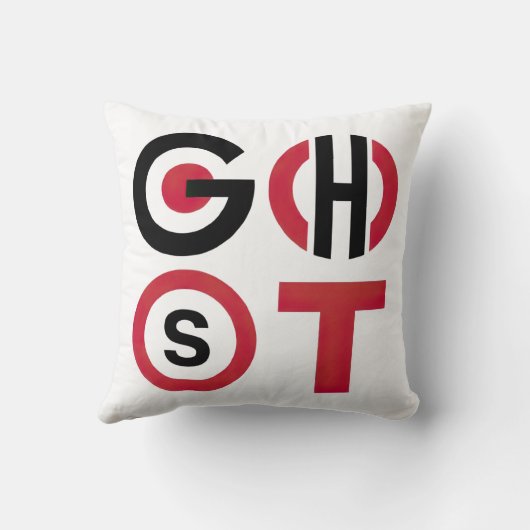 幽霊文字 クッション (裏面)