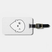 幽霊旅行荷物のラベルをまばたきさせるかわいい ラゲッジタグ (正面横)