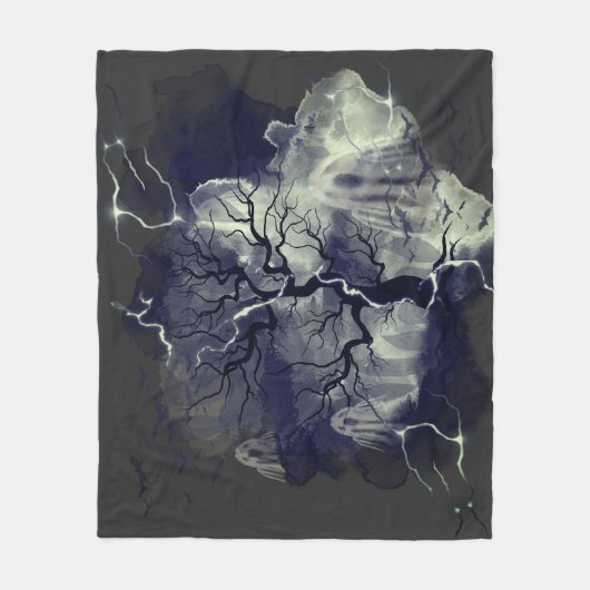 幽霊木 フリースブランケット (正面)