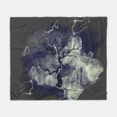 幽霊木 フリースブランケット (正面(横))