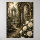 幽霊椿の聖域 ビンテージ植物画アート ポスター (正面)