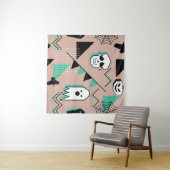 幽霊模様，ハロウィーンテーマの継ぎ目のない模様 タペストリー (インサイチュ(横))