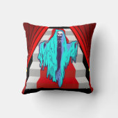 幽霊歩くデザイン- クッション (裏面)