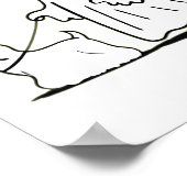 幽霊歩くドッグゴーティ面白いハロウィンドッグラブ ポスター (角)