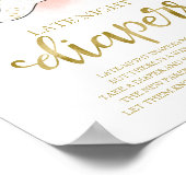 幽霊深夜おむつ赤ちゃんシャワーゲームサイン ポスター (角)