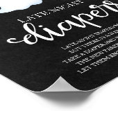 幽霊深夜おむつ赤ちゃんシャワーゲームサイン ポスター (角)