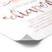 幽霊深夜おむつ赤ちゃんシャワーゲームサイン ポスター (角)