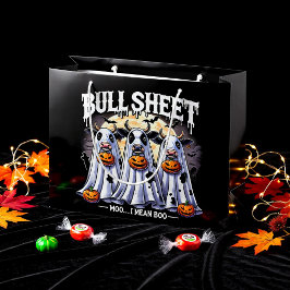 幽霊牛のハロウィーン牛の嘘パロディーグッズ ラージペーパーバッグ