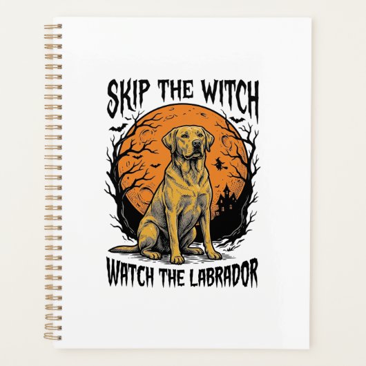 幽霊犬注意 ラブラドールTシャツ ハロウィン_1 プランナー手帳 (正面)