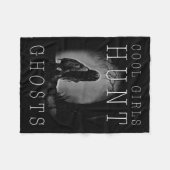 幽霊狩りシャツグホスおもしろいタンターガールパラナー フリースブランケット (正面(横))