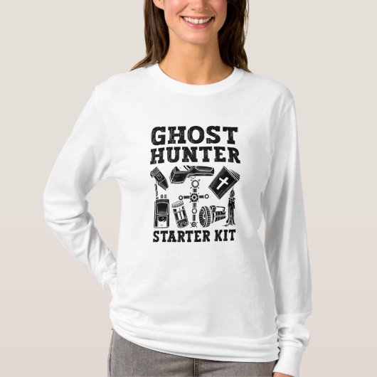 幽霊狩り幽霊ハンタースターターキットパラノーマル Tシャツ (正面)