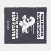 幽霊狩り超常現象の調査走者の速度 フリースブランケット (正面(横))