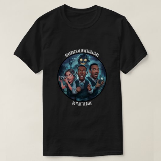 幽霊狩り – 超常現象の調査員 Tシャツ (デザイン正面)