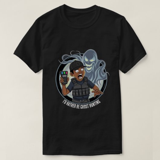幽霊狩り – 超常現象の調査員 Tシャツ (デザイン正面)