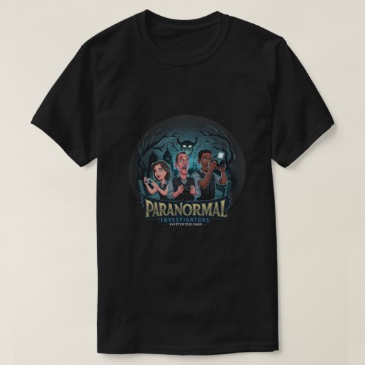 幽霊狩り – 超常現象の調査員 Tシャツ (デザイン正面)