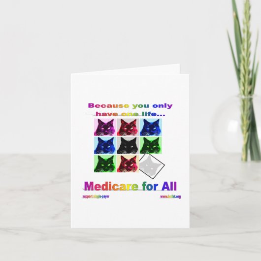 幽霊猫はがき カード (正面)