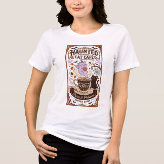 幽霊猫カフェ 呪文 不気味なハロウィン トライブレンドTシャツ