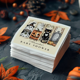 幽霊猫ゴシックハロウィーンベイビーシャワー スタンダードカクテルナプキン