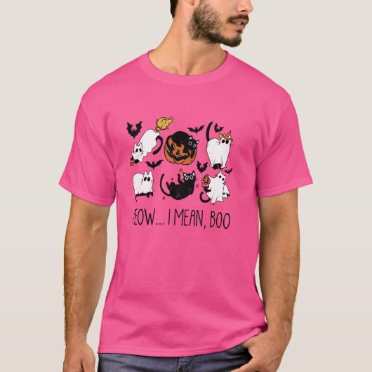 幽霊猫ニャー私はブハロウィーンの猫好き Tシャツ (正面)