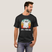 幽霊猫ニャー私はブハロウィーンの猫好き Tシャツ (正面フル)