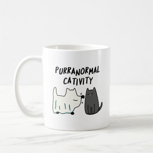 幽霊猫ハロウィンパンッ コーヒーマグカップ (左)
